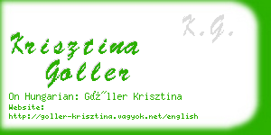 krisztina goller business card